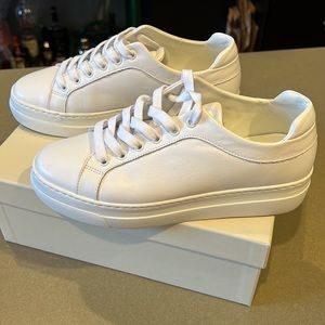 M. Gemi The Palestra Alta White Leather Sneaker